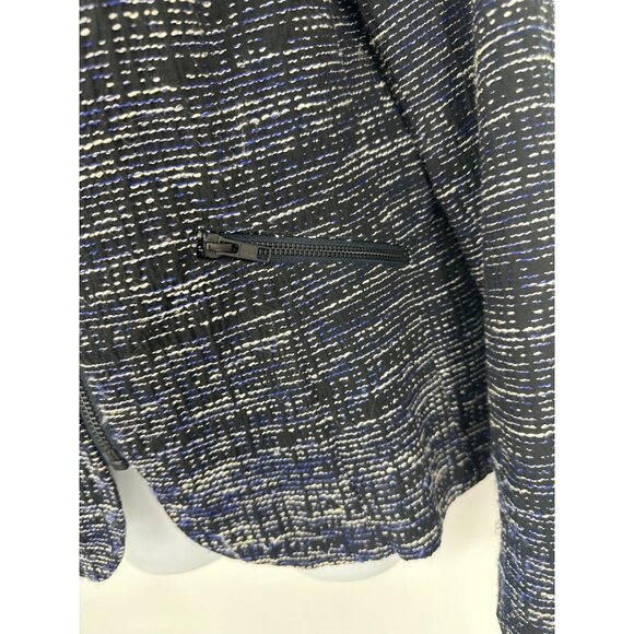 CABI Midnight Mingle Textured Zip Blazer Jacket #723 Size 12 - Picture 3 of 10